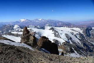 16 Cerro Bonete North, Cerro Zurbriggen, Cupola de Gussfeldt, Cerro Reichert, La Mano, Cerro Link With La Mesa, Mercedario, Alma Negra, Ramada Beyond From Aconcagua Camp 3 Colera